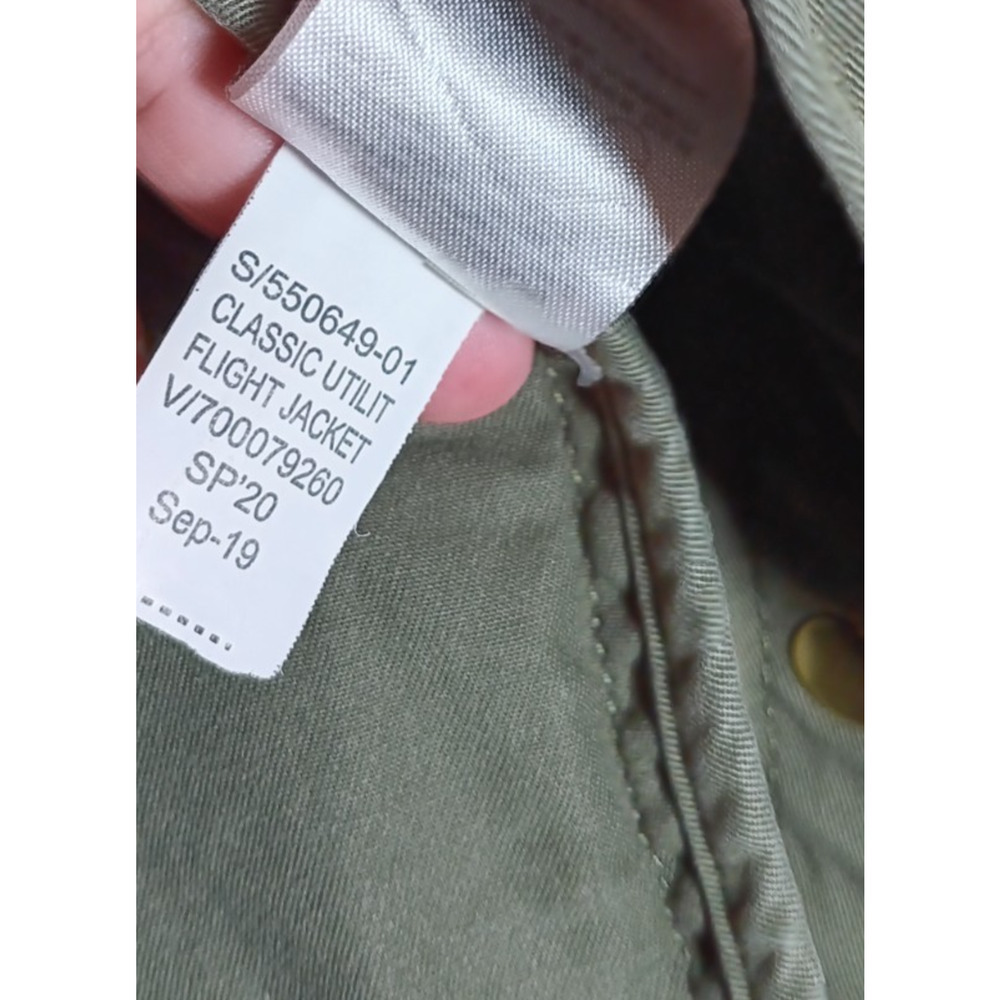 Banana Republic Olive Green Utility Flight Jacket XXS Classic Button Full Zip - Picture 5 of 5